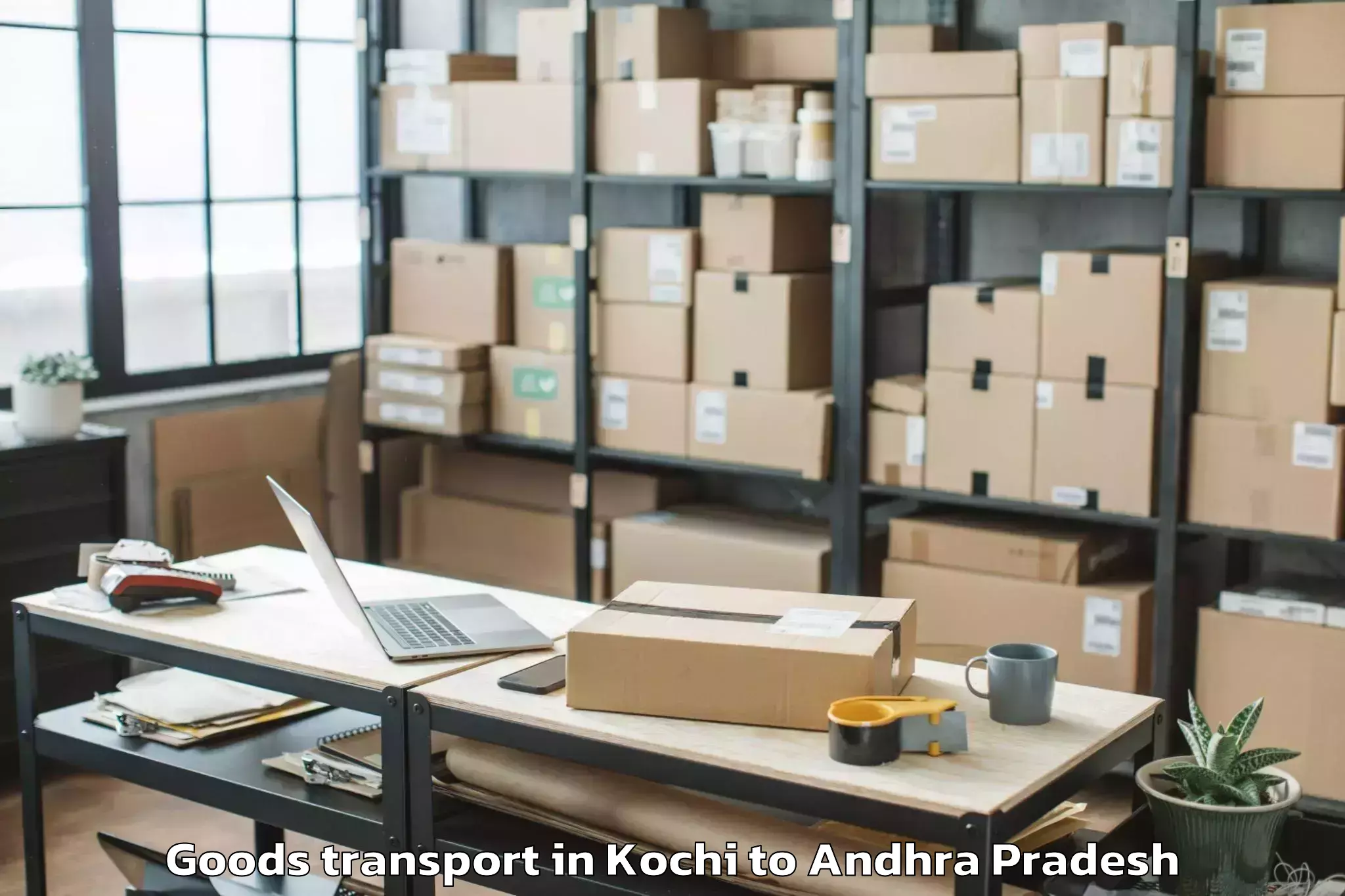 Book Kochi to Ganguvada Goods Transport